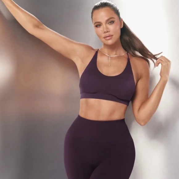 Fabletics Other - Fabletics Khloe Kardashian Collection: Low Impact Strappy Bra in Deep Purple